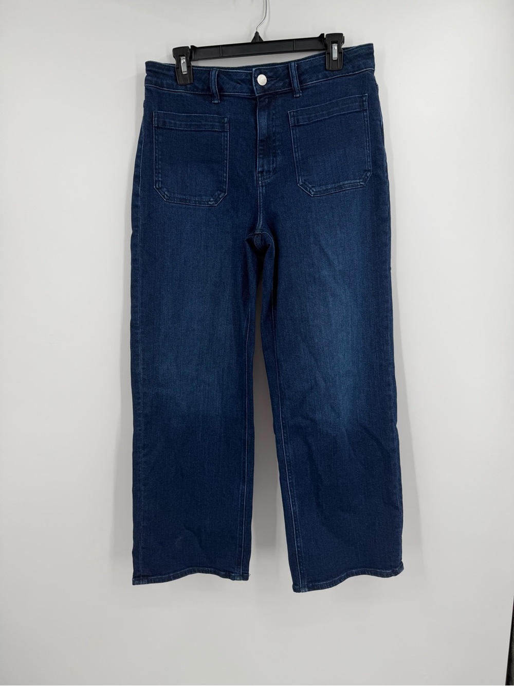 Quince Dark Wash Wide Leg Organic Cotton Jeans 30